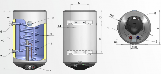 Настенный комбинированный бойлер ELDOM Thermo TRG 80 Настенный комбинированный бойлер ELDOM Thermo TRG 80