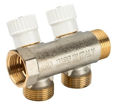 Коллектор LUXOR 2-х ходовой коллектор с перекрывающими кранами CP 462 G3/4xG1/2 (68512602) в Ростове-на-Дону Коллектор LUXOR 2-х ходовой коллектор с перекрывающими кранами CP 462 G3/4xG1/2 (68512602) в Ростове-на-Дону