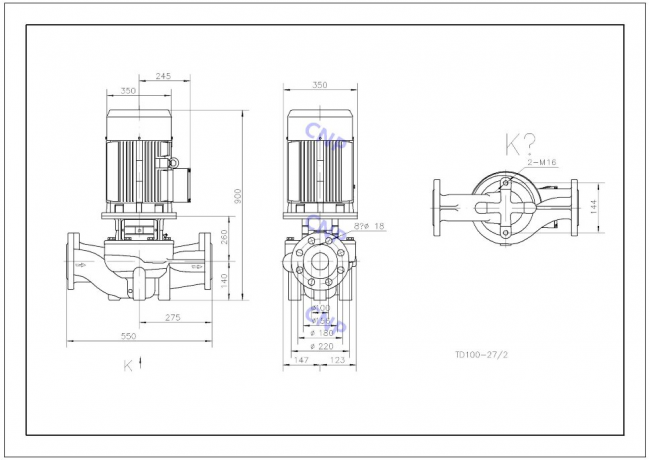 Насос CNP TD 100-27/2