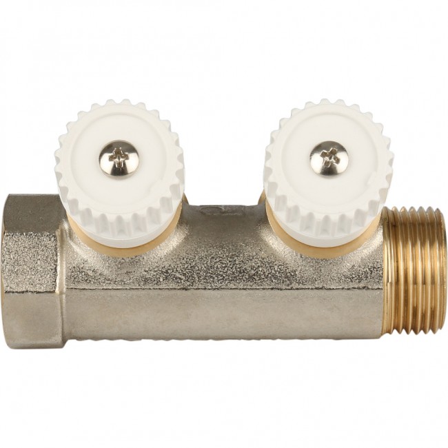 Коллектор распределительный STOUT 3/4", 2 отвода 3/4"ЕК (SMB 6851 343402) в Ростове-на-Дону