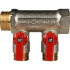 Коллектор с шаровыми кранами STOUT 3/4", 2 отвода 1/2" (красные ручки) (SMB 6200 341202) в Ростове-на-Дону