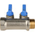 Коллектор с шаровыми кранами STOUT 3/4", 2 отвода 1/2" (синие ручки) (SMB 6201 341202) в Ростове-на-Дону