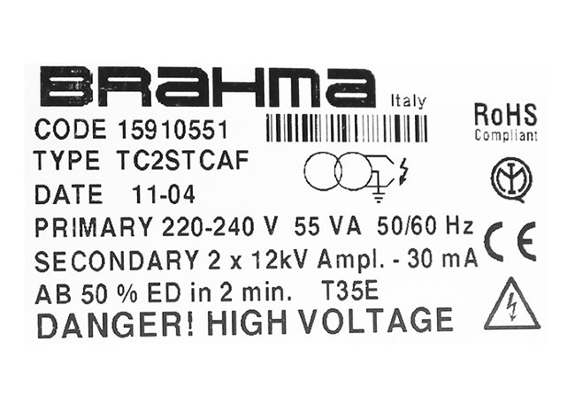 Трансформатор поджига BRAHMA TC2ST CAF (заменен на 0005020044+0005130111) арт. 5020033 (3-19-5040X) в Ростове-на-Дону Трансформатор поджига BRAHMA TC2ST CAF (заменен на 0005020044+0005130111) арт. 5020033 (3-19-5040X) в Ростове-на-Дону