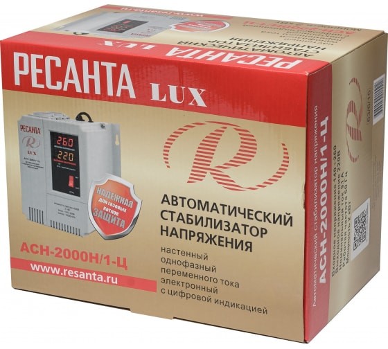Однофазный цифровой настенный стабилизатор серии LUX РЕСАНТА АСН-2000Н/1-Ц Однофазный цифровой настенный стабилизатор серии LUX РЕСАНТА АСН-2000Н/1-Ц