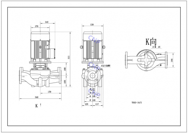 Насос CNP TD 32-18/2 Насос CNP TD 32-18/2