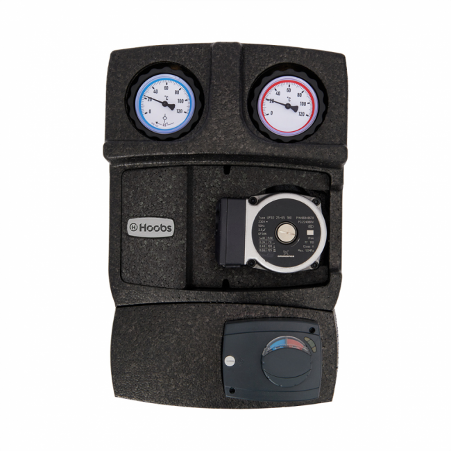 Насосная группа Hoobs DN25 (1"ВР х 1 1/2"НР) с 3-х ход. клапаном с насосом UPSO25-65 и сервоприводом Насосная группа Hoobs DN25 (1"ВР х 1 1/2"НР) с 3-х ход. клапаном с насосом UPSO25-65 и сервоприводом