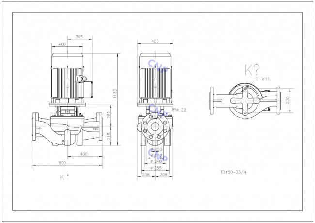 Насос CNP TD 150-33/4