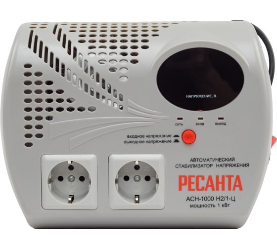 Однофазный цифровой настенный стабилизатор серии LUX РЕСАНТА АСН-1000Н2/1-Ц