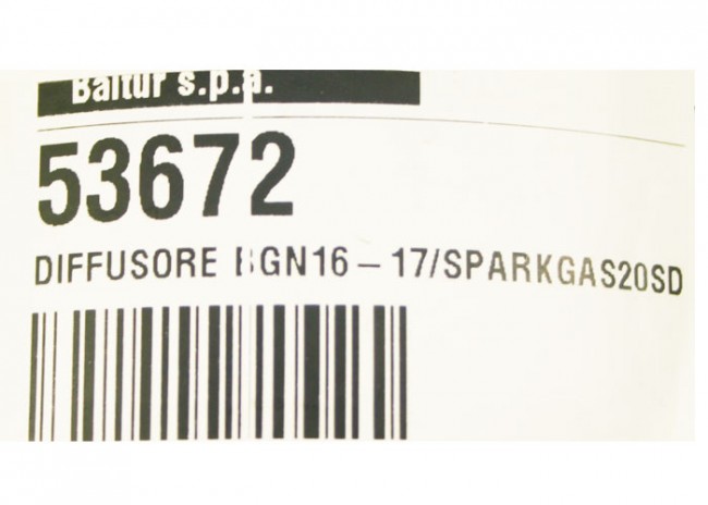 Диффузор BGN16-17/SPARKGAS20 арт. 53672 (3-19-1390) в Ростове-на-Дону Диффузор BGN16-17/SPARKGAS20 арт. 53672 (3-19-1390) в Ростове-на-Дону