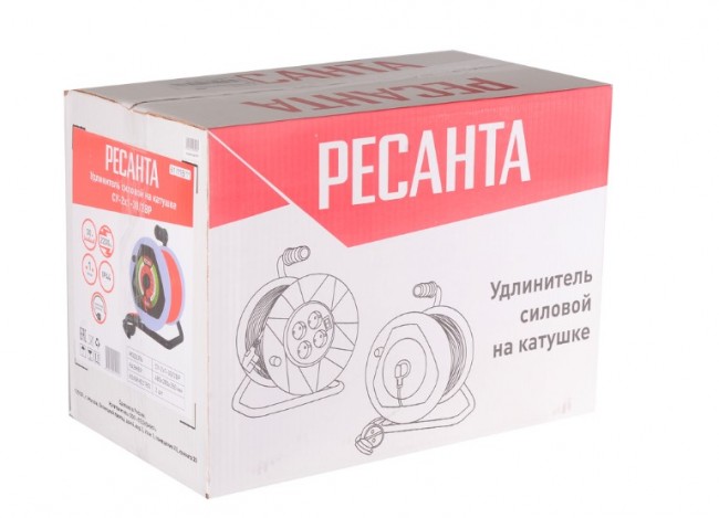 Удлинитель силовой на катушке Ресанта СУ-2х1-30/2ВР (с выкл., 1 розетка, IP44) в Ростове-на-Дону