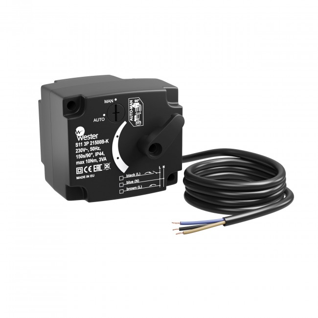 Привод Wester S11 3P 21500B-K 230 VAC 50 Hz 150s/90° 3-точ. SPST  10 Nm, арт. WA-004 (аналог 12052000) в Ростове-на-Дону
