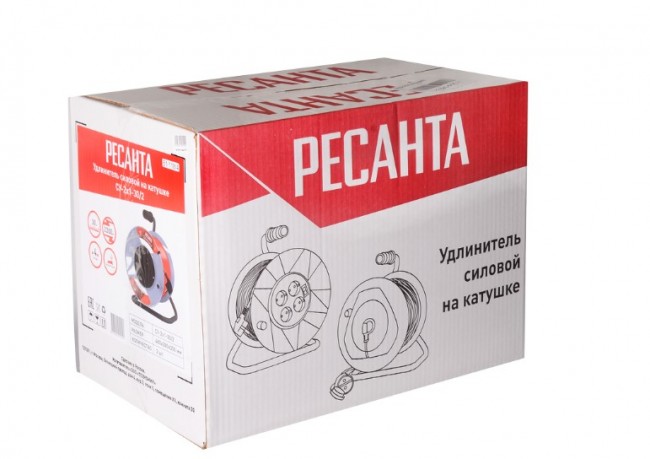 Удлинитель силовой на катушке Ресанта СУ-2х1-30/2 (с выкл., 4 розетки) в Ростове-на-Дону
