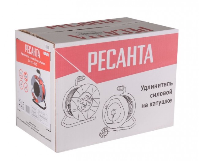 Удлинитель силовой на катушке Ресанта СУ-2х1-50/2 (с выкл., 4 розетки) в Ростове-на-Дону