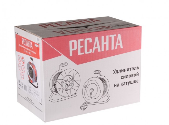 Удлинитель силовой на катушке Ресанта СУ-3х1,5-30/2 (с выкл., 4 розетки) в Ростове-на-Дону