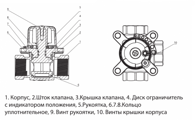 Клапан поворотный 3-ходовой Wester VRS 3 Клапан поворотный 3-ходовой Wester VRS 3