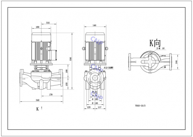 Насос CNP TD 32-25/2 Насос CNP TD 32-25/2