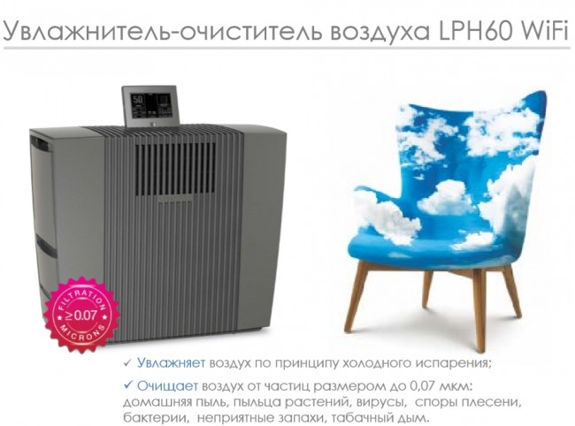 Увлажнитель-очиститель воздуха Venta LPH60 WiFi в Ростове-на-Дону