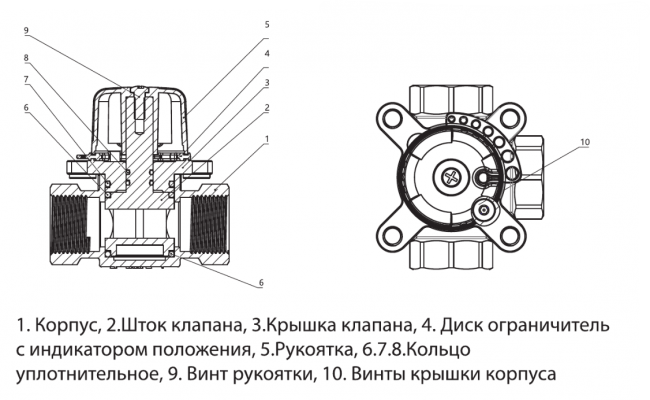 Клапан поворотный 3-ходовой Wester VRS3 Клапан поворотный 3-ходовой Wester VRS3