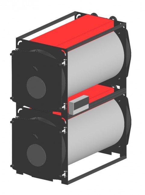 Котел стальной жаротрубный сдвоенный TEPLOFOR DD350/350 для горелок на газе и жидком топливе