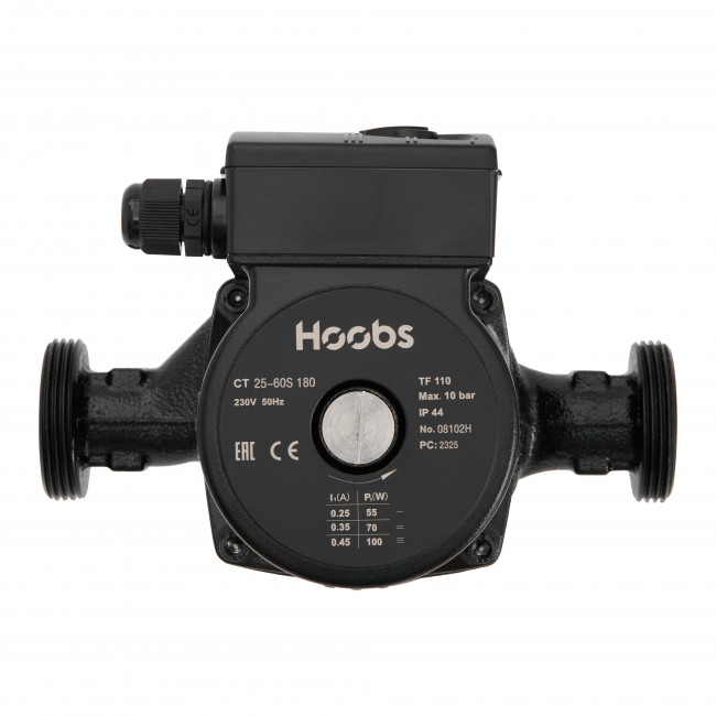 Насос циркуляционный Hoobs CT 25-60S 180мм 100Вт (с гайками) Насос циркуляционный Hoobs CT 25-60S 180мм 100Вт (с гайками)