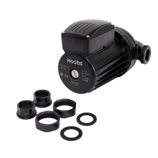Насос циркуляционный Hoobs CT 25-120S 180мм 500Вт (с гайками) Насос циркуляционный Hoobs CT 25-120S 180мм 500Вт (с гайками)