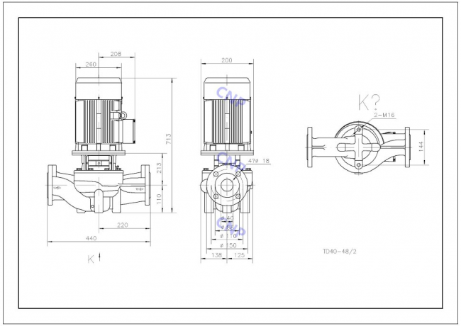 Насос CNP TD 40-48/2 Насос CNP TD 40-48/2