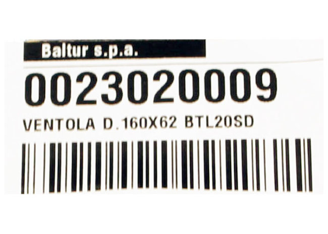 Крыльчатка вентилятора D.160X62 BTL20 арт. 23020009 (3-19-8088) в Ростове-на-Дону